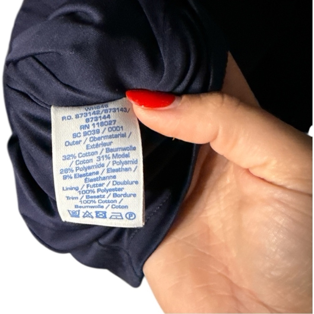 Boden Broderie Ponte Navy Dress Size 4L - Picture 6 of 6